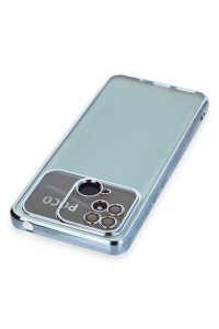 Xiaomi Redmi 10C Kılıf Lensli Silikon - Açık Mavi