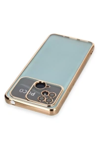 Xiaomi Redmi 10C Kılıf Lensli Silikon - Gold