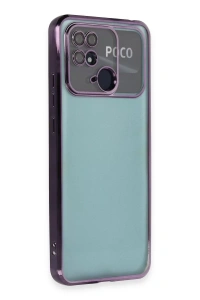 Xiaomi Redmi 10C Kılıf Lensli Silikon - Mor