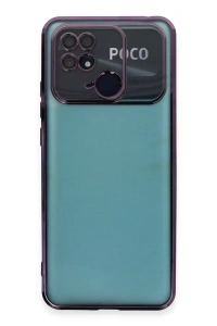 Xiaomi Redmi 10C Kılıf Lensli Silikon - Mor