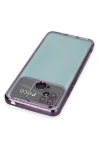 Xiaomi Redmi 10C Kılıf Lensli Silikon - Mor