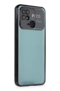 Xiaomi Redmi 10C Kılıf Lensli Silikon - Siyah