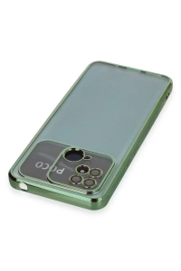 Xiaomi Redmi 10C Kılıf Lensli Silikon - Yeşil
