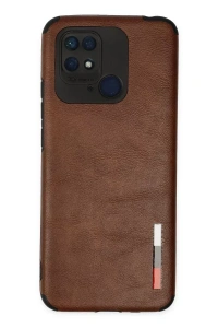 Xiaomi Redmi 10C Kılıf Loop Deri Silikon - Kahverengi