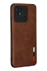 Xiaomi Redmi 10C Kılıf Loop Deri Silikon - Kahverengi