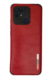 Xiaomi Redmi 10C Kılıf Loop Deri Silikon - Kırmızı