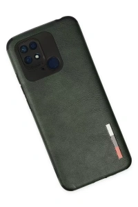 Xiaomi Redmi 10C Kılıf Loop Deri Silikon - Yeşil