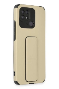 Xiaomi Redmi 10C Kılıf Mega Standlı Silikon - Gold
