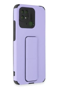 Xiaomi Redmi 10C Kılıf Mega Standlı Silikon - Lila