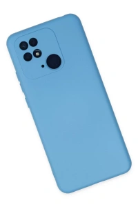 Xiaomi Redmi 10C Kılıf Nano içi Kadife Silikon - Mavi