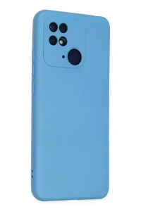 Xiaomi Redmi 10C Kılıf Nano içi Kadife Silikon - Mavi