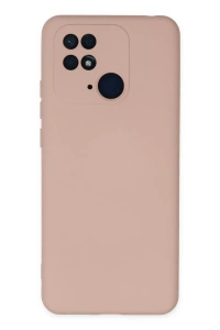Xiaomi Redmi 10C Kılıf Nano içi Kadife Silikon - Pudra