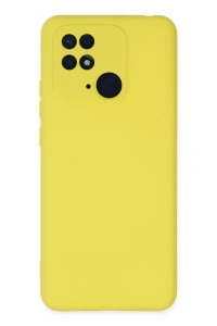Xiaomi Redmi 10C Kılıf Nano içi Kadife Silikon - Sarı