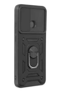 Xiaomi Redmi 10C Kılıf Pars Lens Yüzüklü Silikon - Siyah