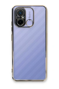 Xiaomi Redmi 12C Kılıf Lensli Silikon - Gold