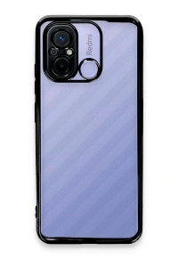 Xiaomi Redmi 12C Kılıf Lensli Silikon - Siyah