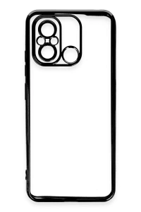 Xiaomi Redmi 12C Kılıf Lensli Silikon - Siyah