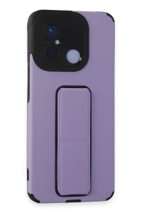 Xiaomi Redmi 12C Kılıf Mega Standlı Silikon - Lila