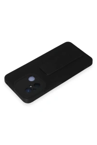 Xiaomi Redmi 12C Kılıf Mega Standlı Silikon - Siyah