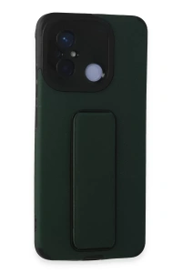 Xiaomi Redmi 12C Kılıf Mega Standlı Silikon - Yeşil