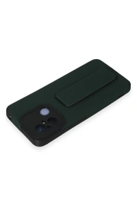 Xiaomi Redmi 12C Kılıf Mega Standlı Silikon - Yeşil