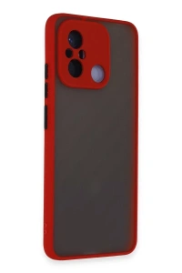 Xiaomi Redmi 12C Kılıf Montreal Silikon Kapak - Kırmızı