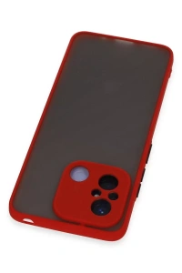 Xiaomi Redmi 12C Kılıf Montreal Silikon Kapak - Kırmızı