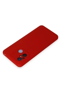 Xiaomi Redmi 12C Kılıf Nano içi Kadife Silikon - Kırmızı