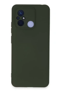 Xiaomi Redmi 12C Kılıf Nano içi Kadife Silikon - Koyu Yeşil