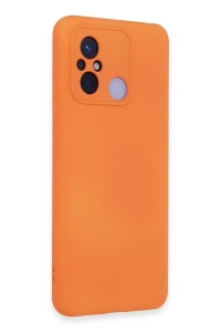 Xiaomi Redmi 12C Kılıf Nano içi Kadife Silikon - Turuncu