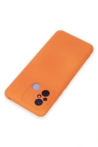 Xiaomi Redmi 12C Kılıf Nano içi Kadife Silikon - Turuncu