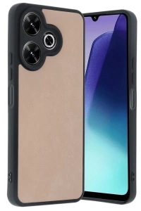 Xiaomi Redmi 13 4G Kılıf Aras Deri Kapak - Pudra