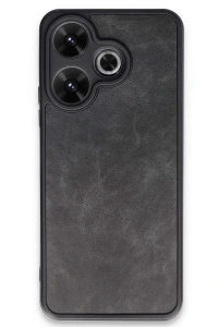 Xiaomi Redmi 13 4G Kılıf Aras Deri Kapak - Siyah