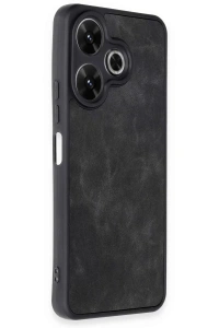 Xiaomi Redmi 13 4G Kılıf Aras Deri Kapak - Siyah