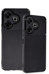 Xiaomi Redmi 13 4G Kılıf Auto Focus Karbon Kapak - Siyah
