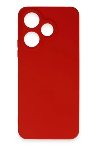 Xiaomi Redmi 13 4G Kılıf First Silikon - Kırmızı
