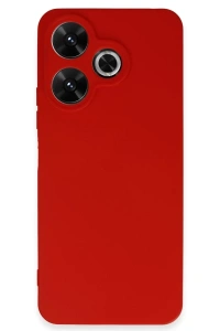 Xiaomi Redmi 13 4G Kılıf First Silikon - Kırmızı