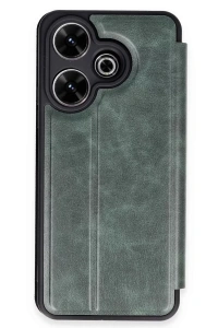 Xiaomi Redmi 13 4G Kılıf Flip Cover - Koyu Yeşil