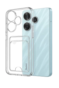 Xiaomi Redmi 13 4G Kılıf Kart Şeffaf Silikon - Şeffaf