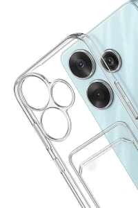 Xiaomi Redmi 13 4G Kılıf Kart Şeffaf Silikon - Şeffaf