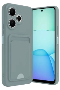 Xiaomi Redmi 13 4G Kılıf Kelvin Kartvizitli Silikon - Açık Yeşil