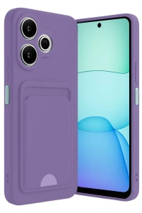 Xiaomi Redmi 13 4G Kılıf Kelvin Kartvizitli Silikon - Lila