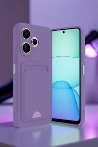 Xiaomi Redmi 13 4G Kılıf Kelvin Kartvizitli Silikon - Siyah