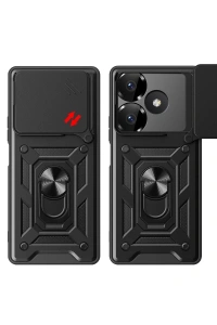 Xiaomi Redmi 13 4G Kılıf Pars Lens Yüzüklü Silikon - Gold