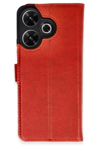 Xiaomi Redmi 13 4G Kılıf Trend S Plus Kapaklı Kılıf - Kırmızı