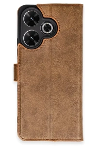 Xiaomi Redmi 13 4G Kılıf Trend S Plus Kapaklı Kılıf - Taba