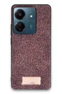 Xiaomi Redmi 13C Bright Simli Kapak - Derin Mor