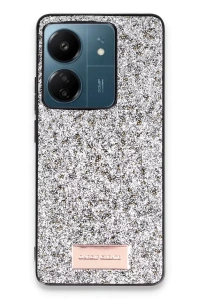 Xiaomi Redmi 13C Bright Simli Kapak - Gümüş