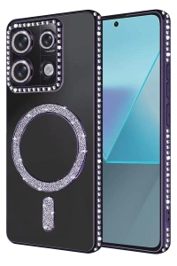 Xiaomi Redmi 13C Joke Simli Magneticsafe Kılıf - Derin Mor