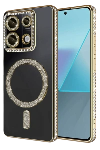 Xiaomi Redmi 13C Joke Simli Magneticsafe Kılıf - Gold